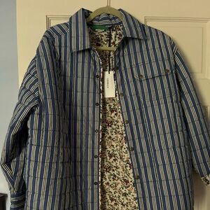 CLARE V Jacque Jacket
Color: Ditsy Floral & Maroq Stripe Size M/L